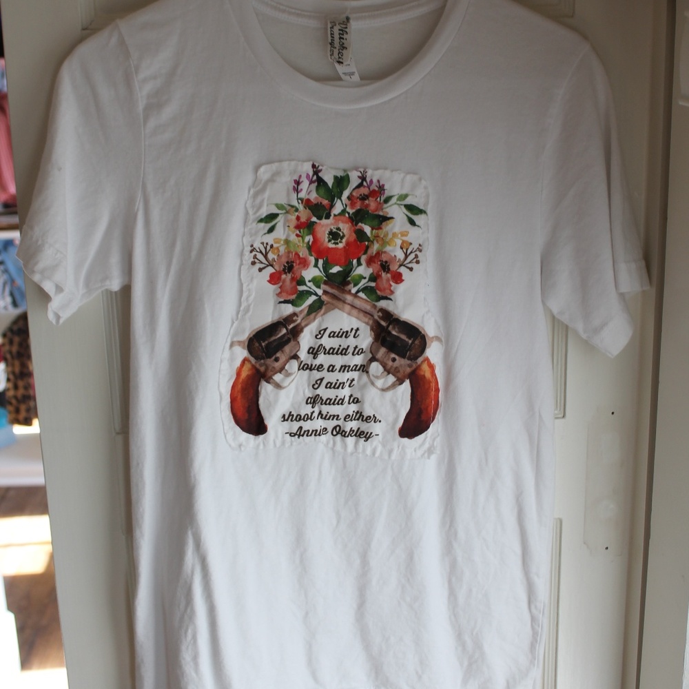 White Tee with Floral